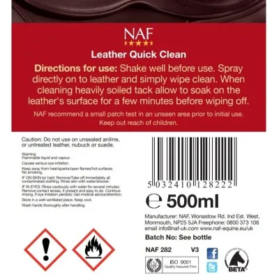 NAF Quick Clean 500ml: Kiire Puhastus Sinu Nahkvarustusele